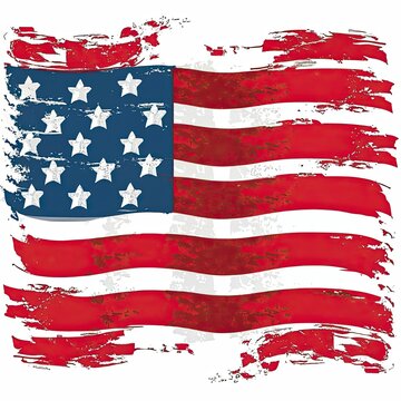 recommend clip art: American flag on flat style