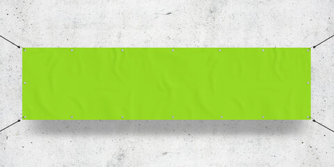 Green Outdoor Tarpaulin Banner 3D Rendering