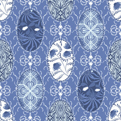 Seamless vintage pattern for fabric patchwork design wallpaper or scrapbook background - 789013563