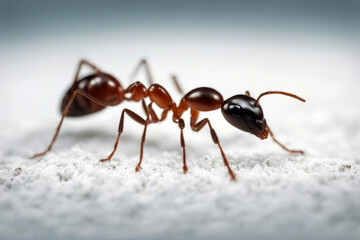 background Ant isolated white insect bug animal nature abdomen leg macro eye closeup small antennae black - obrazy, fototapety, plakaty