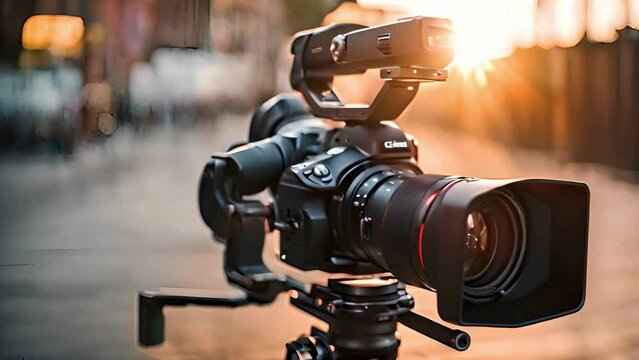 Gimbal Video Camera, Videographers Use DSLR Camera Anti-Shake Tools to Stabilize Video Recording