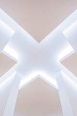 Abstract white light architecture background. Futuristic interior. - 789014133