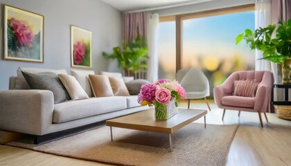 Sleek Sophistication: Modern Living Room Design with Elegant Furnishings"