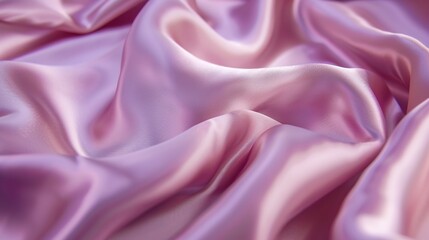 Elegant pink satin fabric with a smooth texture, reflecting light beautifully.