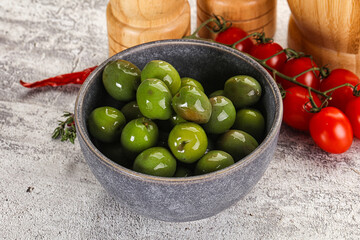 Green marinated Italian Selezione olives