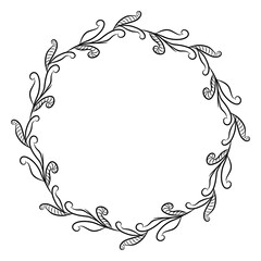 Aesthetic wreath for border or frame
