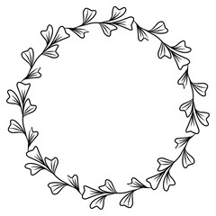 Aesthetic wreath for border or frame
