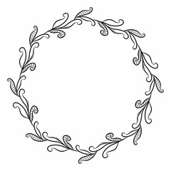Aesthetic wreath for border or frame
