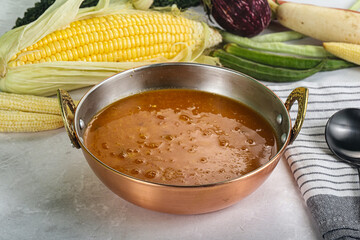 Vegan cuisine - hot tomato soup