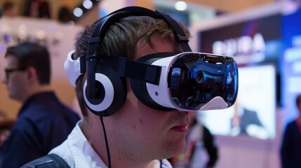 Image of a virtual reality headset, creating an immersive experience