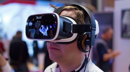 Image of a virtual reality headset, creating an immersive experience