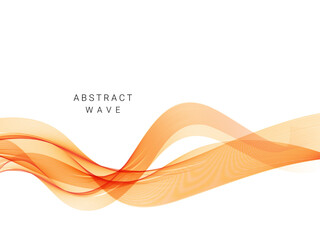 Abstract smooth flow wave line background isolated on white