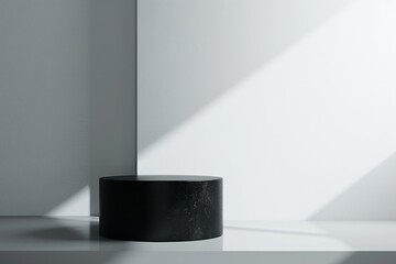 A matte black steel base with a minimalist, industrial chic look.