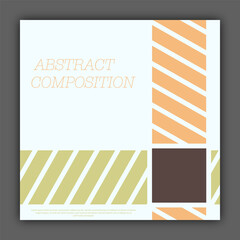 Abstract geometric shape. Template for postcards, posters, covers, interior and creative design