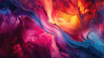 Hypnotic dance of color and shadow unfolding in a symphony of abstraction, inviting the viewer into a world of infinite possibility. 8k, realistic, full ultra HD, high resolution, and cinematic - obrazy, fototapety, plakaty