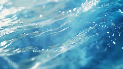 Bright blue sea surface closeup : Generative AI - obrazy, fototapety, plakaty