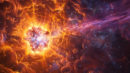 A vibrant supernova explosion in the outer space