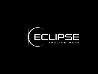eclipse logo vector illustration, circle sunshine logo template