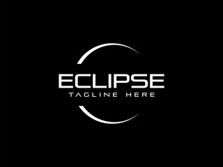 eclipse logo vector illustration, circle sun  eclipse logo template