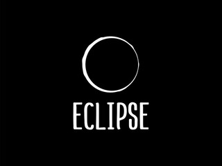 eclipse logo vector illustration, circle sun  eclipse logo template