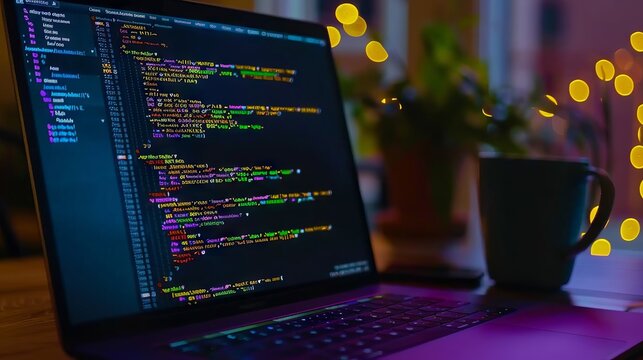 Frontend web development: detailed java and java script code for website creation - A programming concept showcase
