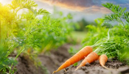 Rooted in Health: Homegrown Vegetable Concept Featuring Fresh Carrots"