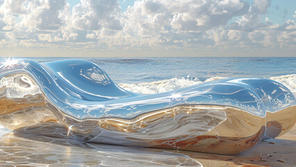 A conceptual model of a beach lounger,Generated by AI