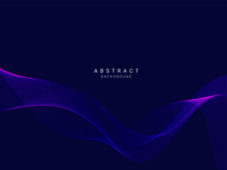 Blue flowing line technology design background vector