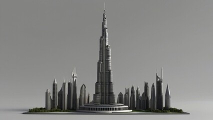 Fototapeta premium A detailed model or rendering.