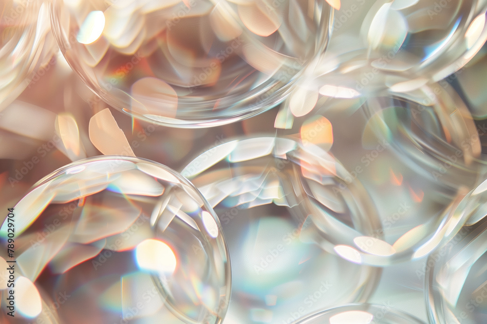 Poster Abstract background with reflections and caustics. Hi-tech. Futuristic background image. Created with Generative AI technology.