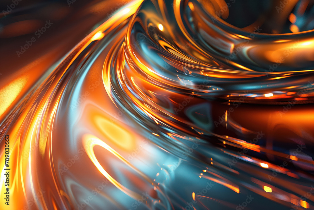 Poster abstract background with reflections and caustics. hi-tech. futuristic background image. created wit