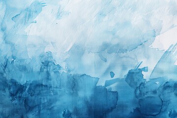 Abstract blue watercolor background with a paper texture. AI generative