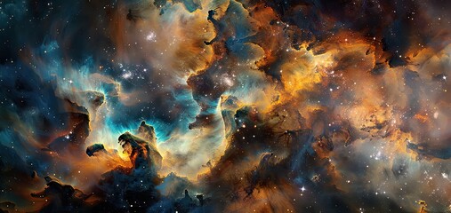 Galactic Tapestry: Nebulae and Stars
