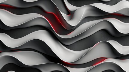 Abstract black and red wavy pattern background design - obrazy, fototapety, plakaty