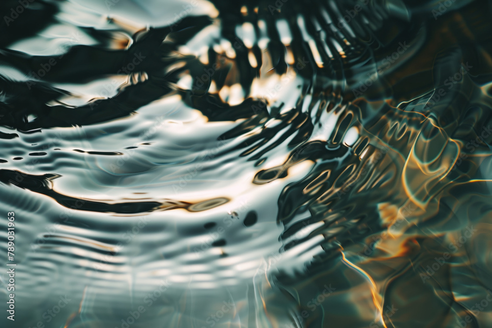 Poster abstract background with reflections and caustics. hi-tech. futuristic background image. created wit