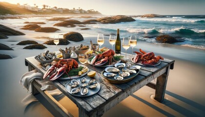 Seaside Fine Dining Experience with Seafood
