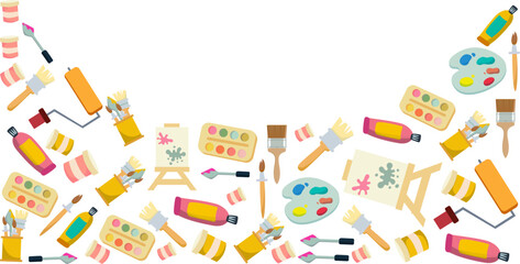 Paint Equipment Corner Border Pattern