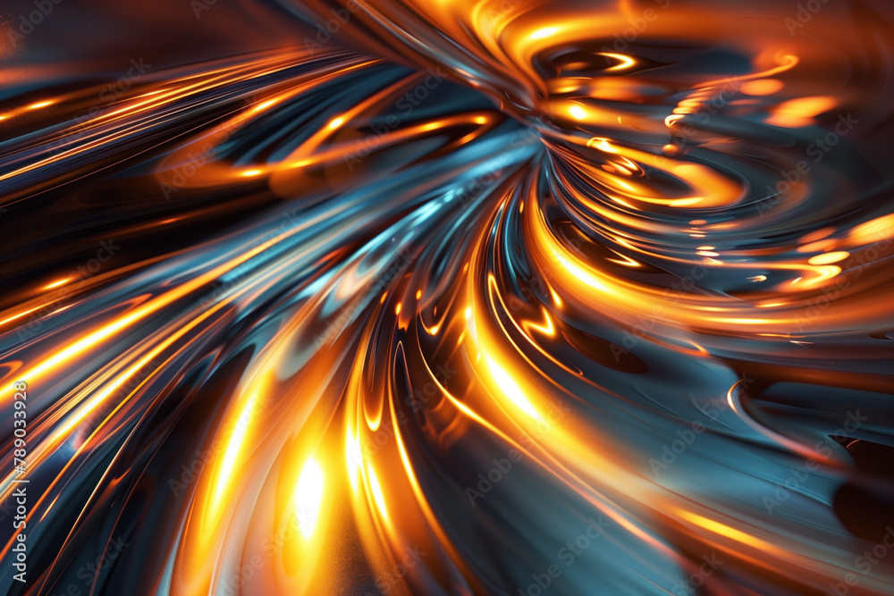 Poster abstract background with reflections and caustics. hi-tech. futuristic background image. created wit
