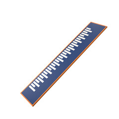 3d icon of blue ruler