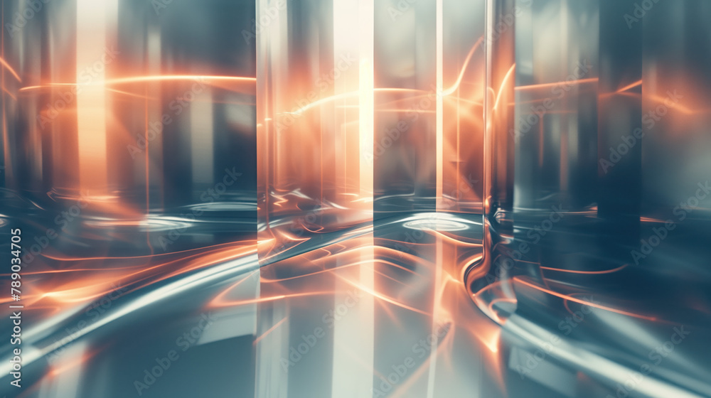 Poster abstract background with reflections and caustics. hi-tech. futuristic background image. created wit