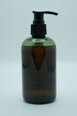 Bottle of honey in a glass jar