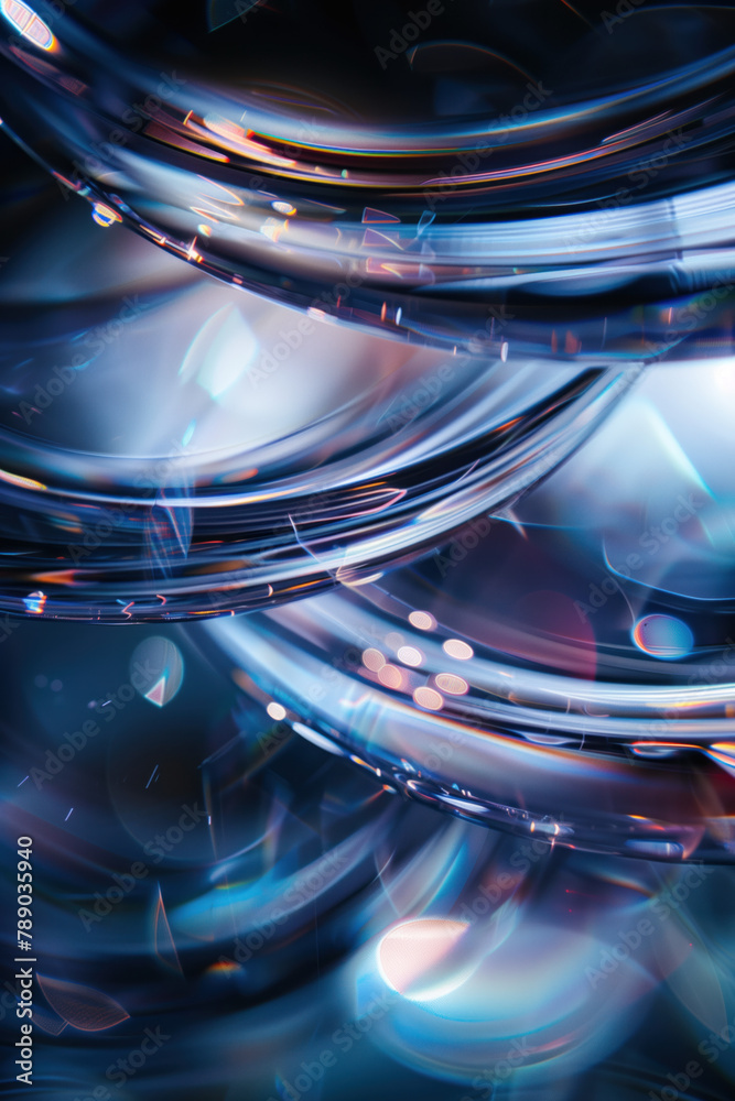 Poster abstract background with reflections and caustics. hi-tech. futuristic background image. created wit