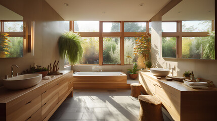 Imagine a warm and inviting large bathroom
