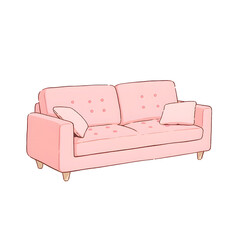 sofa isolated on white background, Generative AI