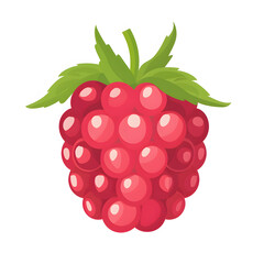 raspberry isolated on white background, Generative AI