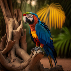 Skyward Serenity The Tranquil Flight of Macaw Parrot