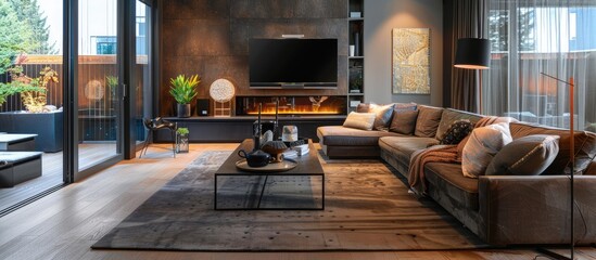 Contemporary interior design for a living room