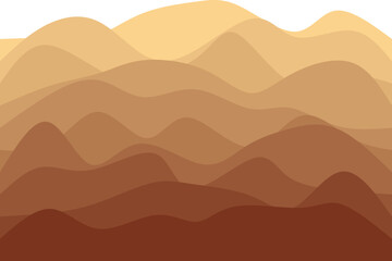 Abstract wavy vector background. Sandy dunes wave line. vector illustration of desert - 789043514