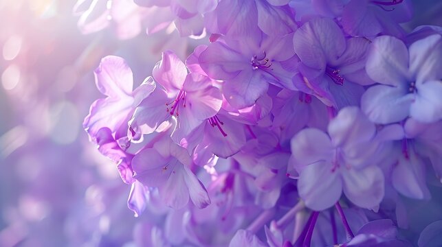 Close up Jacaranda flower season blooming from October to November in Austalia : Generative AI