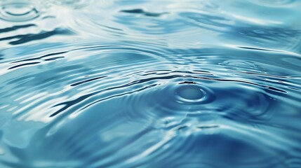 Water panoramic banner background Water texture water surface with rings and ripple Spa concept background Flat lay top view copy space composition with copyspace : Generative AI